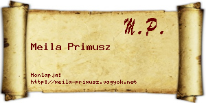 Meila Primusz névjegykártya